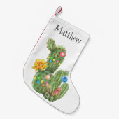 Petite Chaussette De Noël Noël Vacances Aquarelle Sud-Ouest Cactus (Devant (Accrochage))