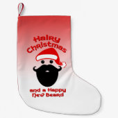 Petite Chaussette De Noël Noël velu, nouvelle barbe heureuse (Devant)