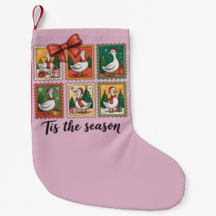 Petite Chaussette De Noël Noël Vintage Oie Rétro C'est La Saison