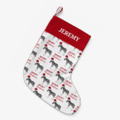 Petite Chaussette De Noël Noël Zebra Funny Animal avec Santa Hat (Devant (Accrochage))