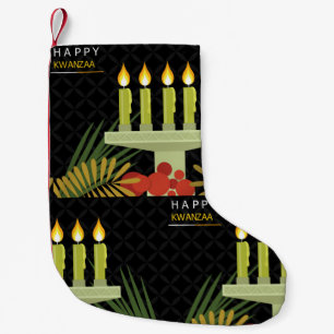 Petite Chaussette De Noël noir heureux kwanzaa stockage de noël