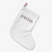 Petite Chaussette De Noël Nom Amelia (Devant (Accrochage))