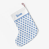 Petite Chaussette De Noël Nom classique Snowflake Hiver Noël Stocker (Dos (Accrochage))