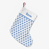 Petite Chaussette De Noël Nom classique Snowflake Hiver Noël Stocker (Devant (Accrochage))