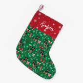 Petite Chaussette De Noël Nom de chien personnalisé Dachshund (Devant (Accrochage))