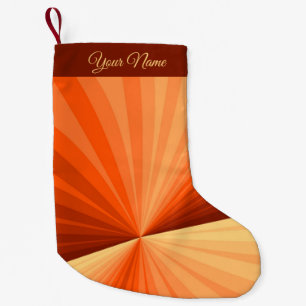 Petite Chaussette De Noël Nom de fractale moderne abstraite orange rouge van