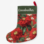 Petite Chaussette De Noël Nom de la fleur rouge Chrysathemum (Dos)