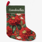 Petite Chaussette De Noël Nom de la fleur rouge Chrysathemum (Devant)