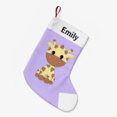 Petite Chaussette De Noël Nom de la girafe Stocker de Noël (Devant (Accrochage))