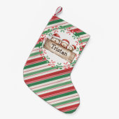 Petite Chaussette De Noël Nom de l'enfant de Hérisson mignon (Devant (Accrochage))