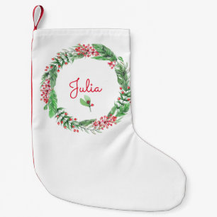 Petite Chaussette De Noël Nom de monogramme de guirlande de Noël