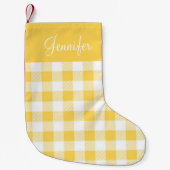 Petite Chaussette De Noël Nom du Motif Jaune (Devant)