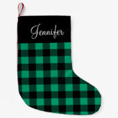 Petite Chaussette De Noël Nom du Motif vert mou (Devant)