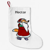 Petite Chaussette De Noël Nom du Père Noël Wolf (Devant)