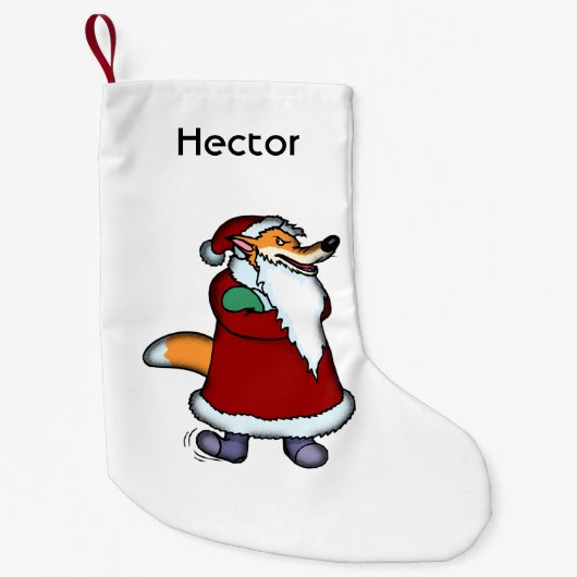 Petite Chaussette De Noël Nom du Père Noël Wolf (Devant)