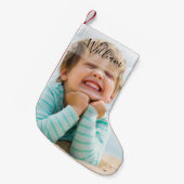 Petite Chaussette De Noël Nom et photo personnalisés (Devant (Accrochage))