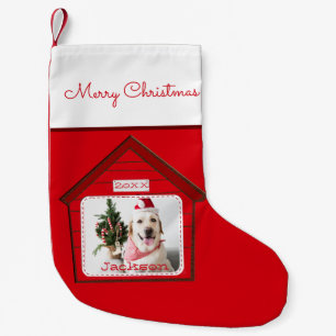Petite Chaussette De Noël Nom et photo personnalisés de l'animal