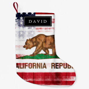 Petite Chaussette De Noël Nom fait sur commande californien américain