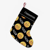 Petite Chaussette De Noël Nom fait sur commande du motif | de pizza (Devant (Accrochage))