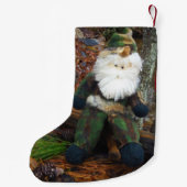 Petite Chaussette De Noël Nom personnalisé Camouflage Père Noël (Dos)