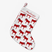 Petite Chaussette De Noël Nom personnalisé de l'orignal (Devant (Accrochage))