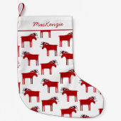 Petite Chaussette De Noël Nom personnalisé de l'orignal (Devant)