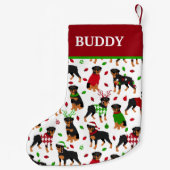 Petite Chaussette De Noël Nom personnalisé de rotweet de Noël (Dos)