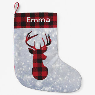 Petite Chaussette De Noël Nom personnalisé des flocons de neige de l'argile