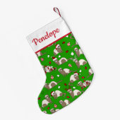 Petite Chaussette De Noël Nom personnalisé du Ferret de Noël (Dos (Accrochage))