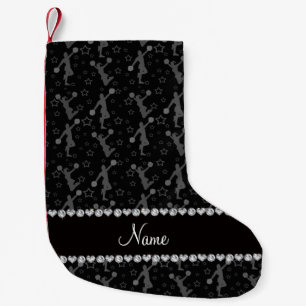 Petite Chaussette De Noël Nom personnalisé étoile noire