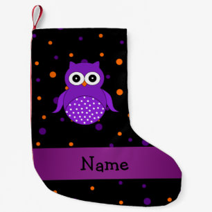 Petite Chaussette De Noël Nom personnalisé hibloween pois