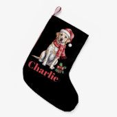 Petite Chaussette De Noël Nom personnalisé Labrador Retriever Noël (Devant (Accrochage))