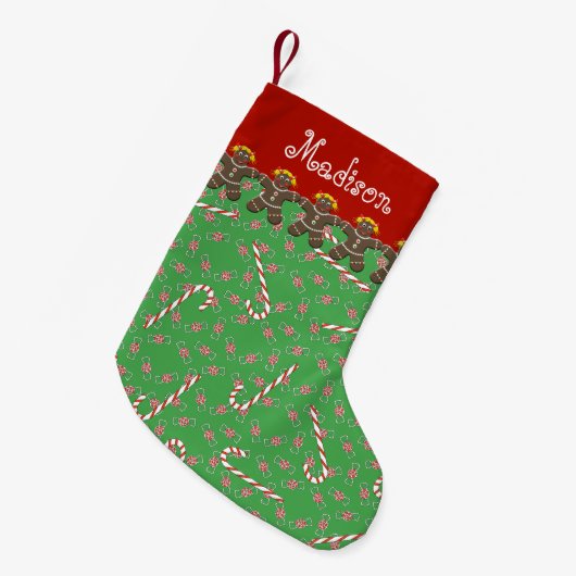 Petite Chaussette De Noël Nom personnalisé Madison Gingerbread Cookies Holid (Devant (Accrochage))