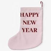 Petite Chaussette De Noël Nom personnalisé Nutcracker rose rouge Noël (Dos)