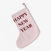 Petite Chaussette De Noël Nom personnalisé Nutcracker rose rouge Noël (Dos (Accrochage))