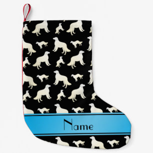 Petite Chaussette De Noël Nom personnel Chiens Kuvasz noirs