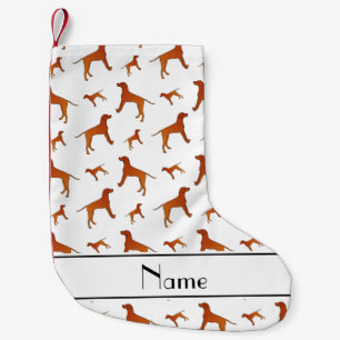 Petite Chaussette De Noël Nom personnel Rhodésien blanc ridgeback chiens