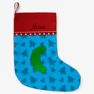 Petite Chaussette De Noël Nom pickle ciel bleu noël arbres