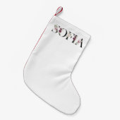 Petite Chaussette De Noël Nom Sofia. (Devant (Accrochage))