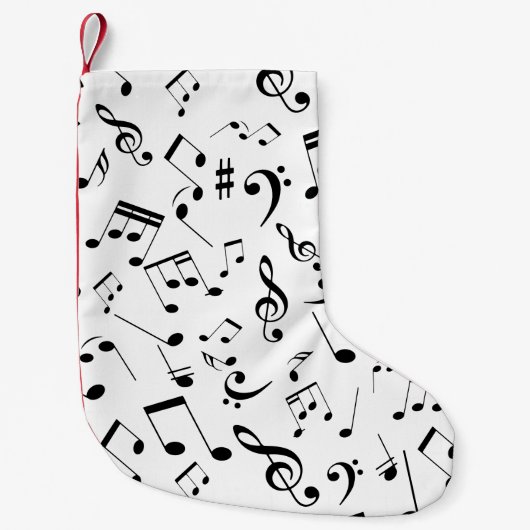 Petite Chaussette De Noël Notes de musique 3 (Devant)