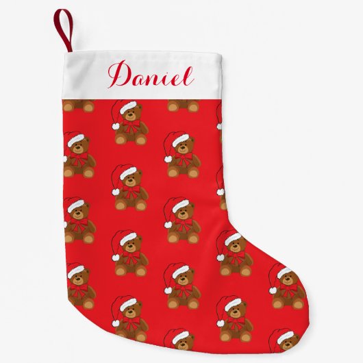 Petite Chaussette De Noël Nounours (Devant)