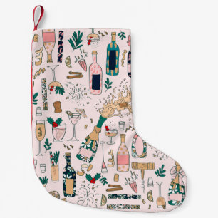 Petite Chaussette De Noël nouvelle année champagne noël cocktail vin