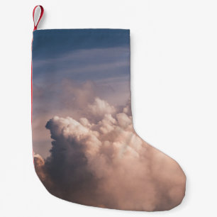 PETITE CHAUSSETTE DE NOËL NUAGES BLANCS SOUS CIEL BLEU