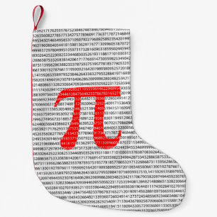 Petite Chaussette De Noël Numéro rouge d'origine pi jour symbole mathématiqu