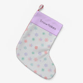 Petite Chaussette De Noël Nutcracker Pastel Snowflake Motif (Devant (Accrochage))