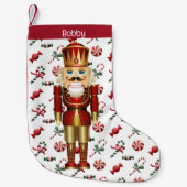 Petite Chaussette De Noël Nutcracker Personnaliser Nom Noël Stocker (Devant)