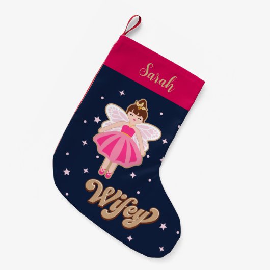 Petite Chaussette De Noël Nutcracker Princesse Fairy Hubby Wifey (Devant (Accrochage))