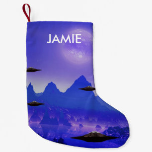 Petite Chaussette De Noël Objet de vol d'UFO dans l'espace