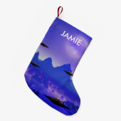 Petite Chaussette De Noël Objet volant UFO dans l'espace (Devant (Accrochage))