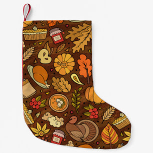 Petite Chaussette De Noël Objets d'action de grâce : dessin animé motif colo